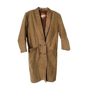 Vintage SSatori Distressed Leather Coat-Sz M